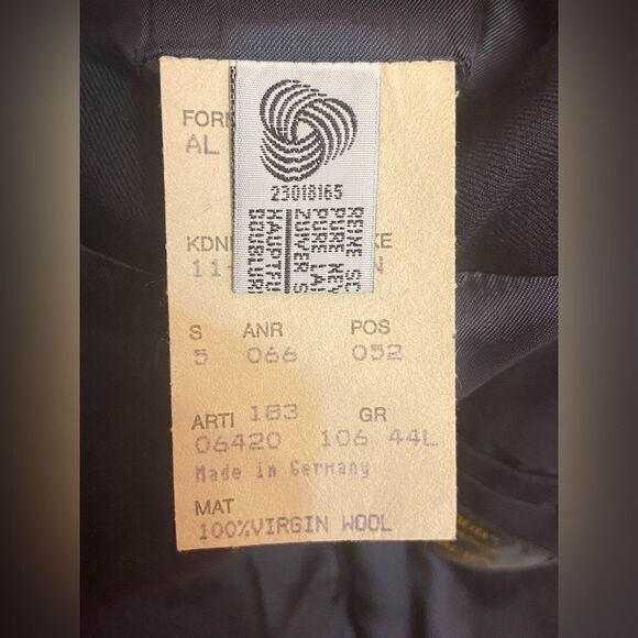 Hugo Boss Blazer Al Capone 100% virgin wool 44L Black Wool Blend Suit Coat - Picture 5 of 10